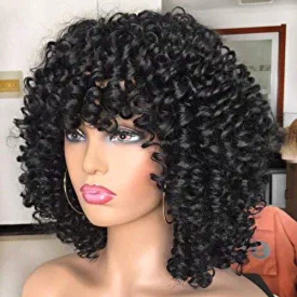 Wig - Short & Curly With Bangs - Picture 4 of 12